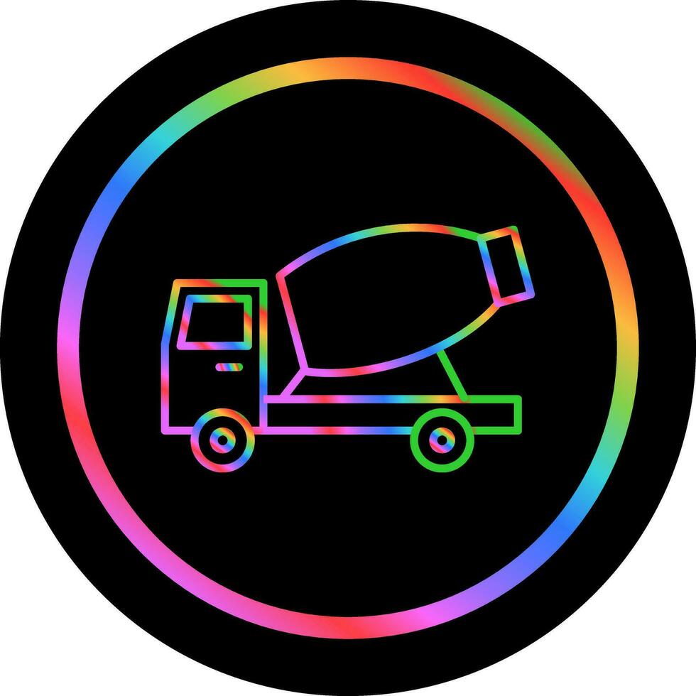 Cement Mixer Truck Vector Icon