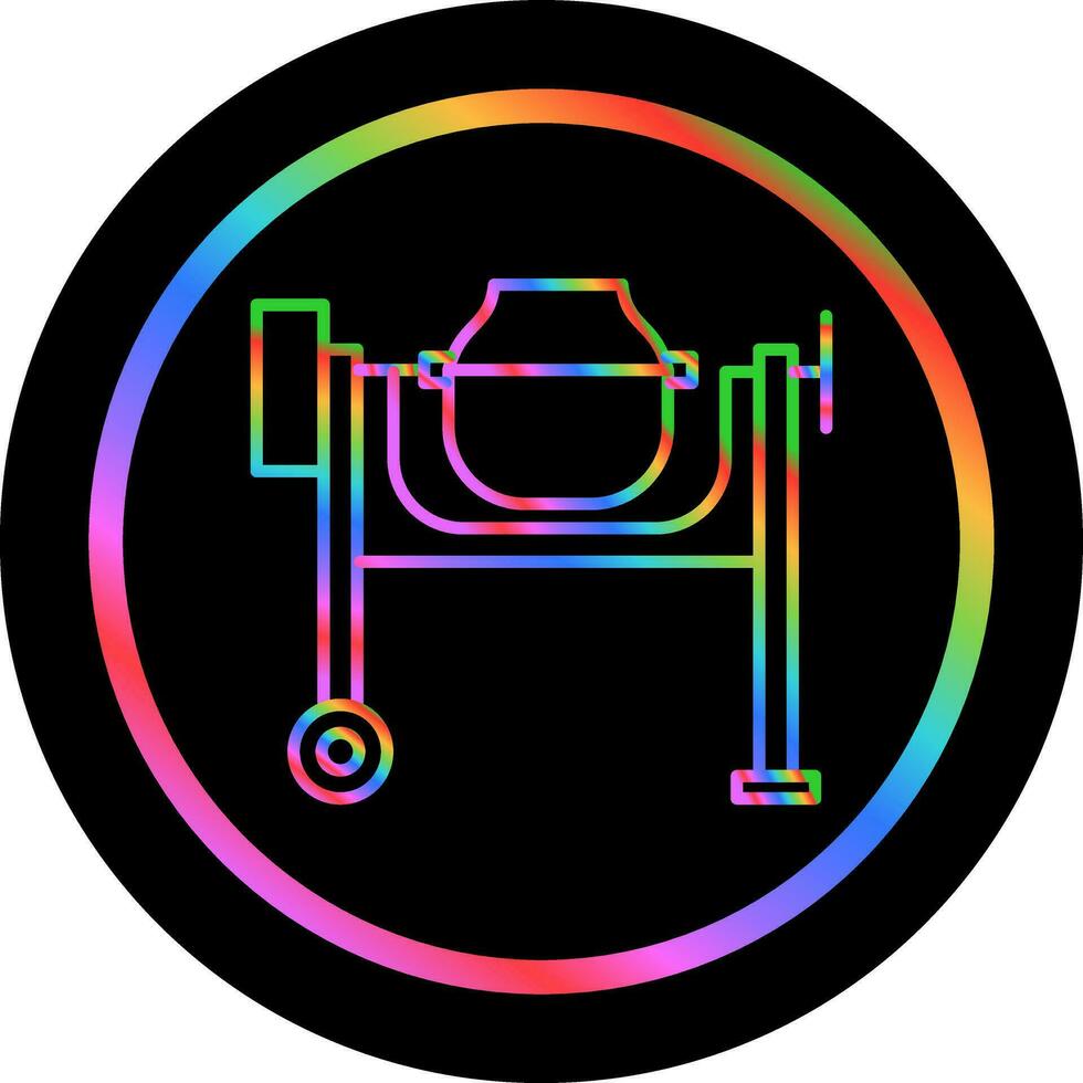 Cement Mixing Vector Icon