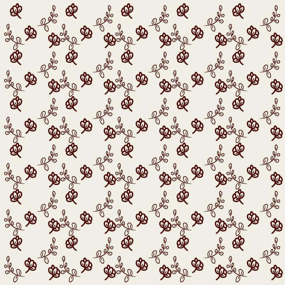 Floral seamless pattern. Branch with leaves ornamental texture. Flourish nature summer garden textured background vector