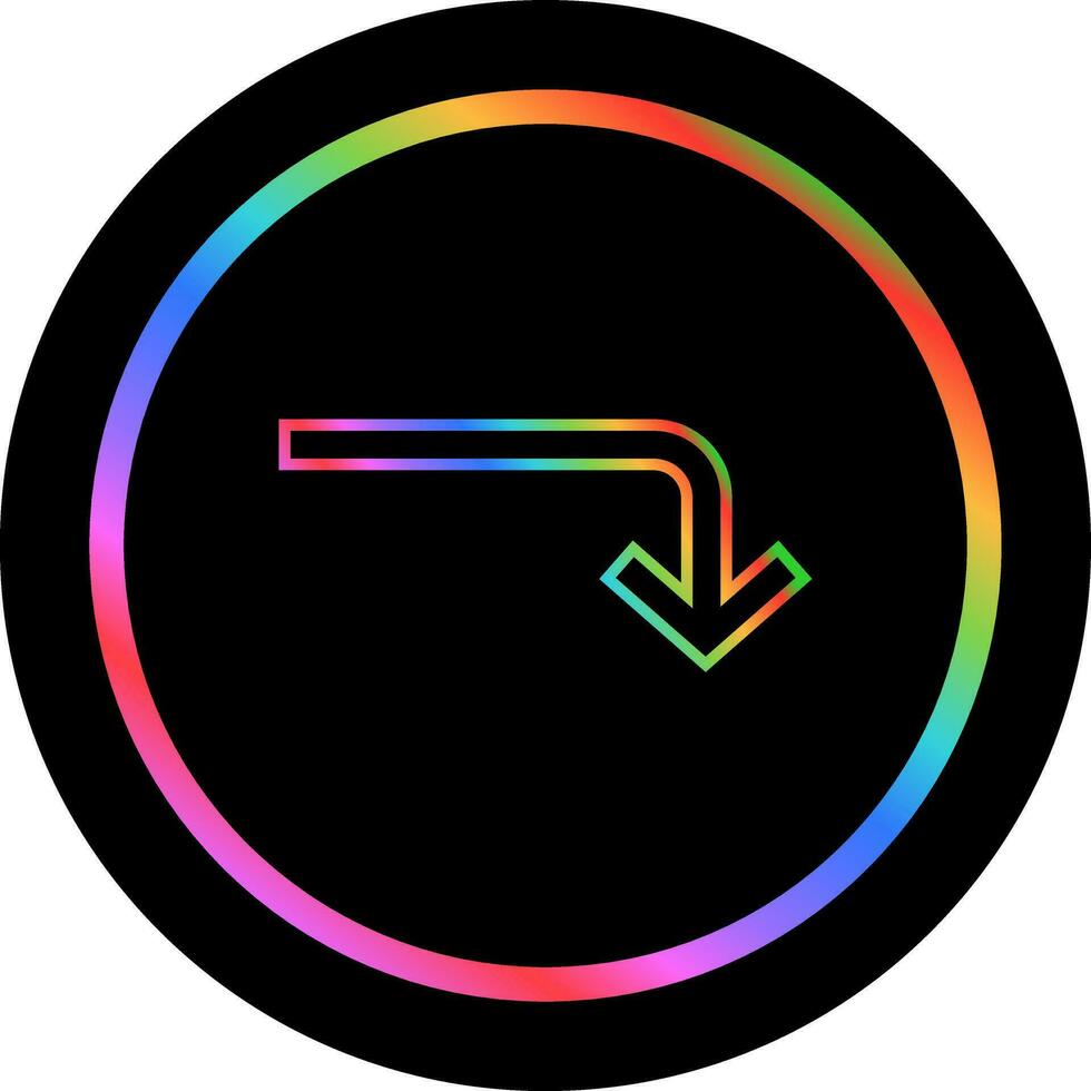 Turn Down Vector Icon