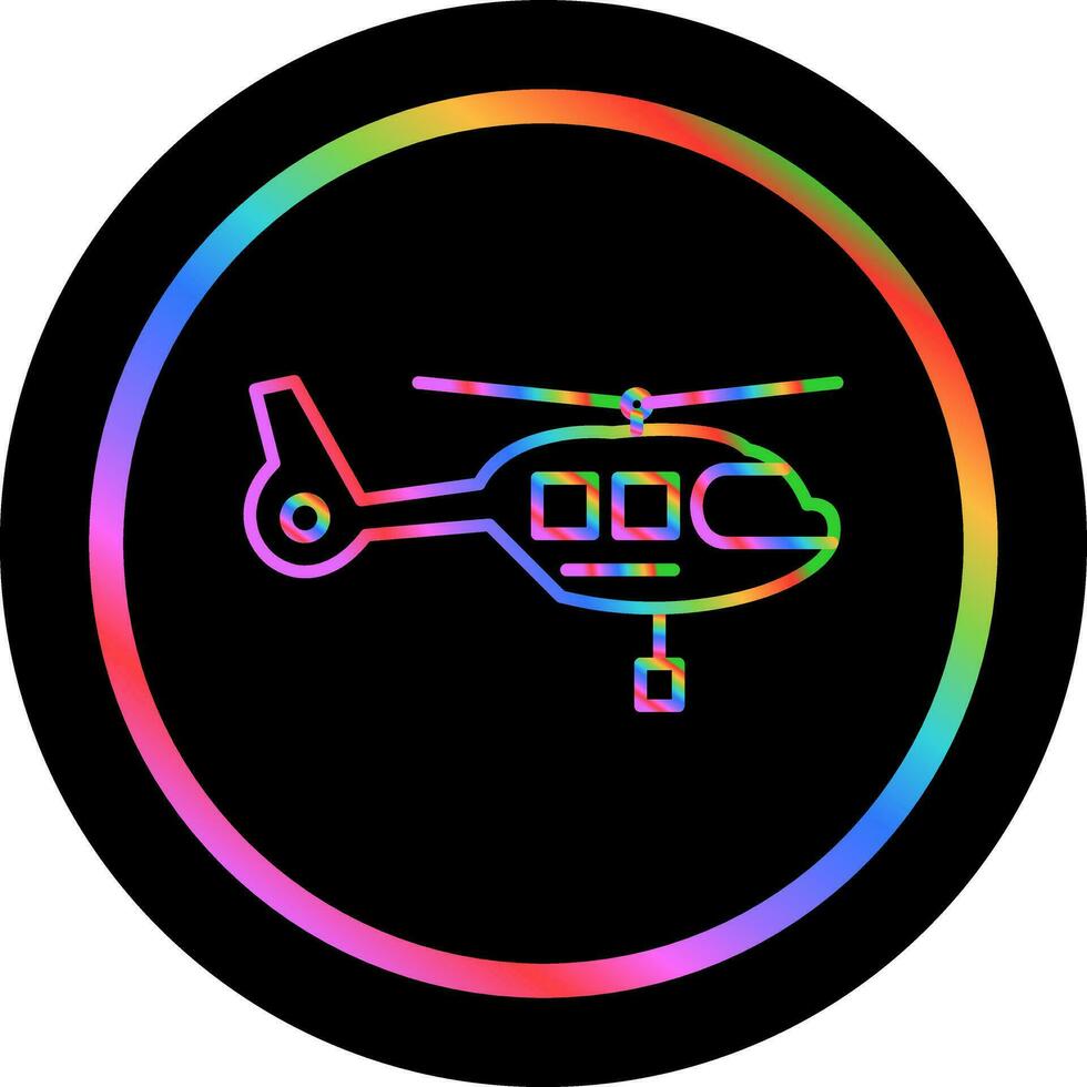 icono de vector de helicóptero