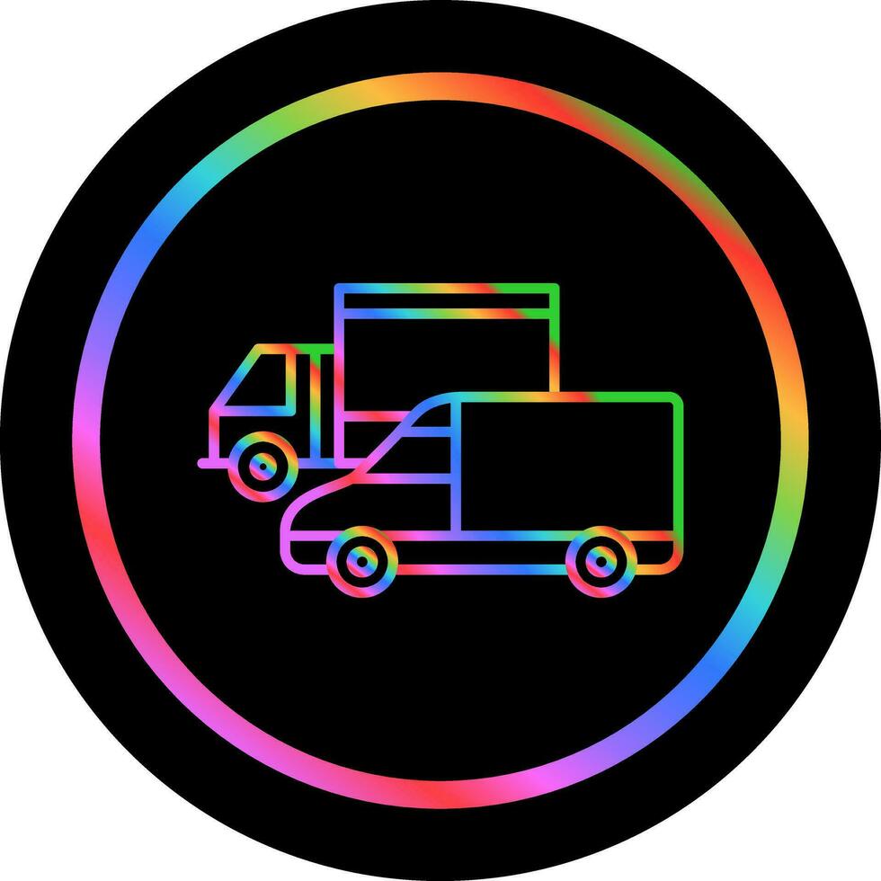 Parked Trucks Vector Icon