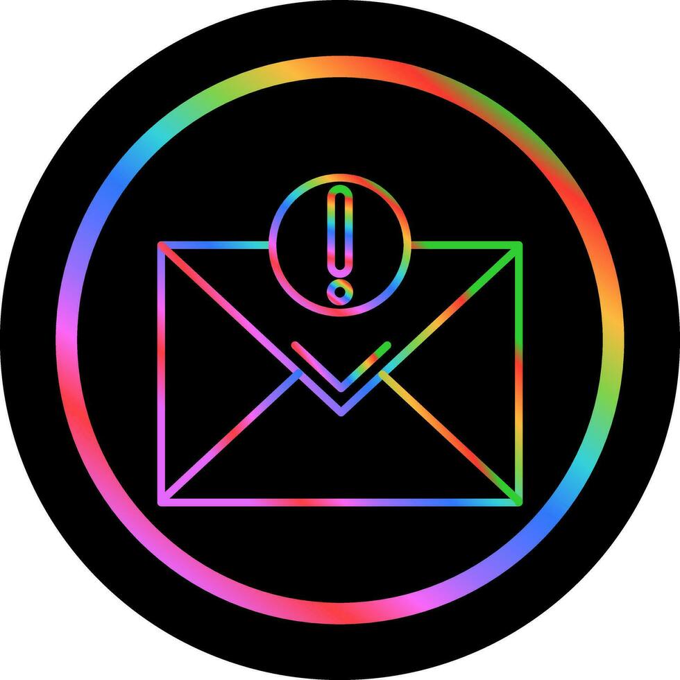 icono de vector de correo urgente