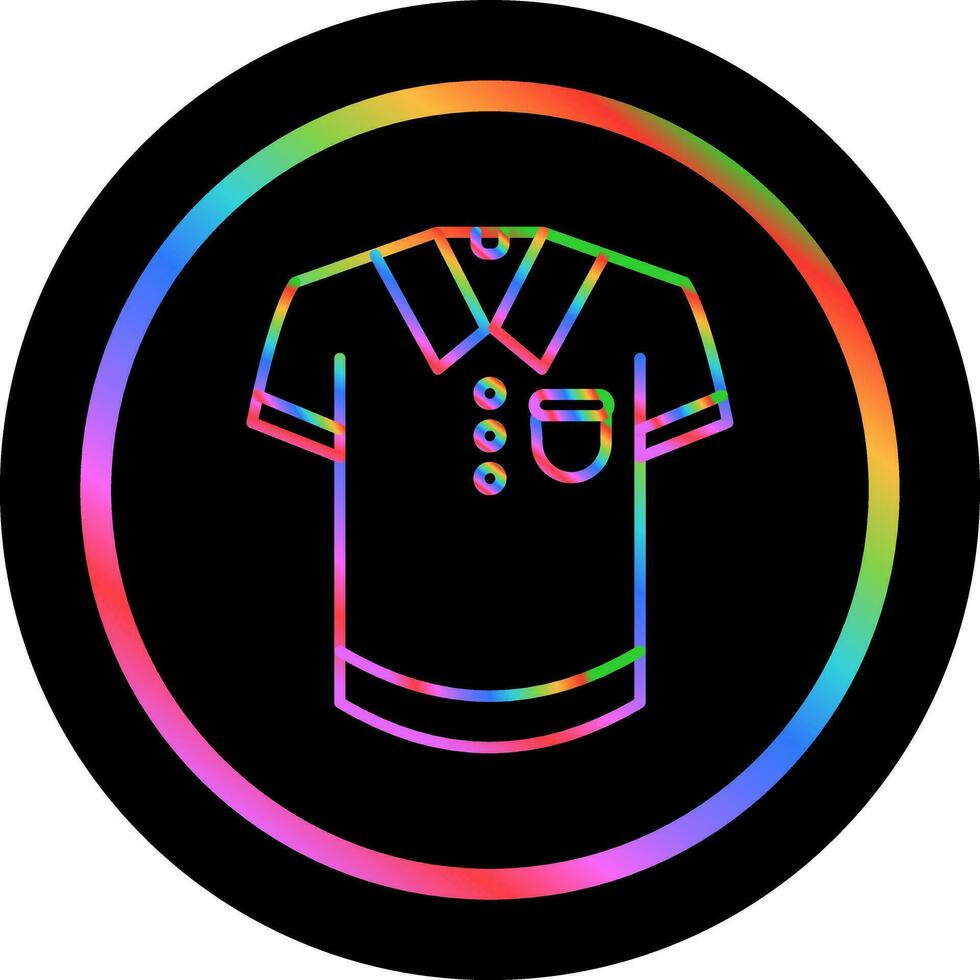 icono de vector de camisa de polo