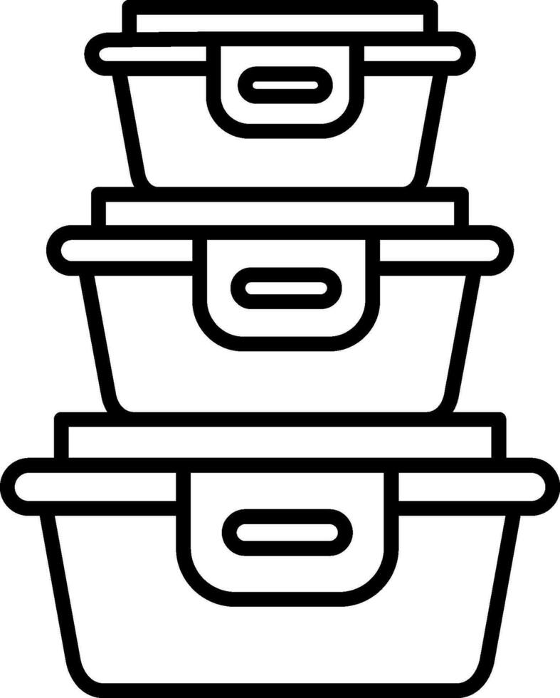 Plastic Food Container Vector Icon