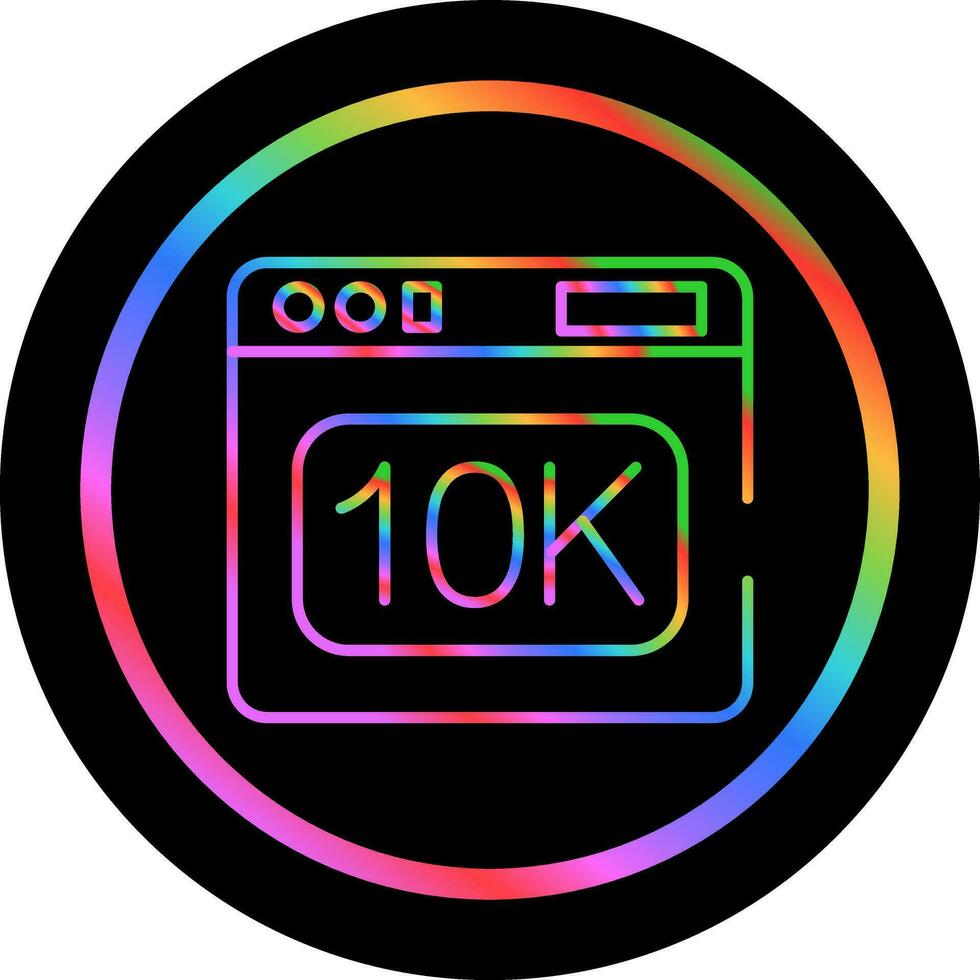 icono de vector de 10k