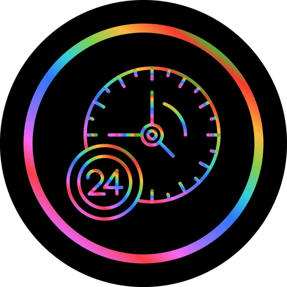 24 Hour Service Vector Icon