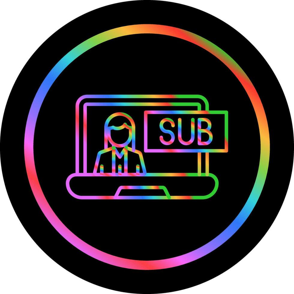 Subscriber Model Vector Icon