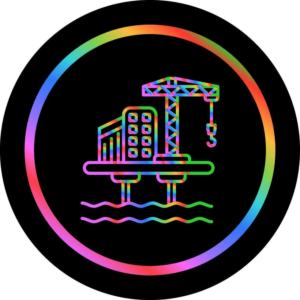 Oil Platform Vector Icon
