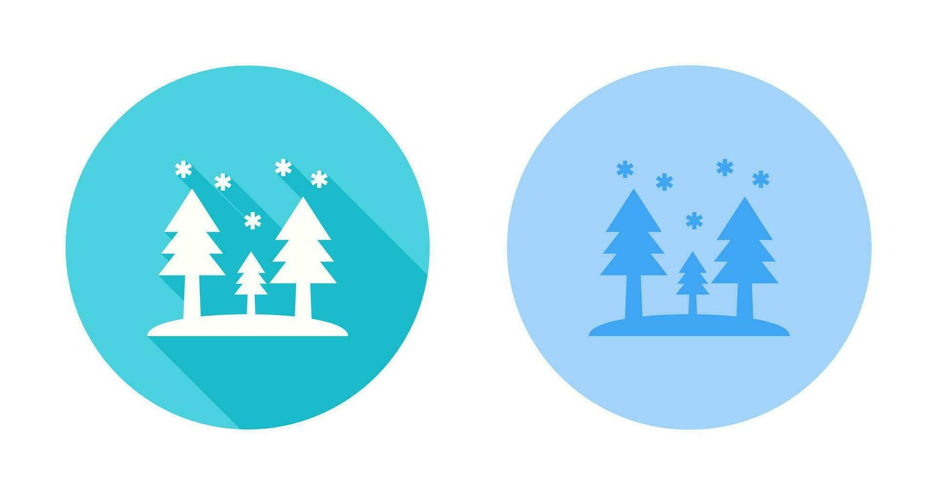 Snowing in trees Vector Icon