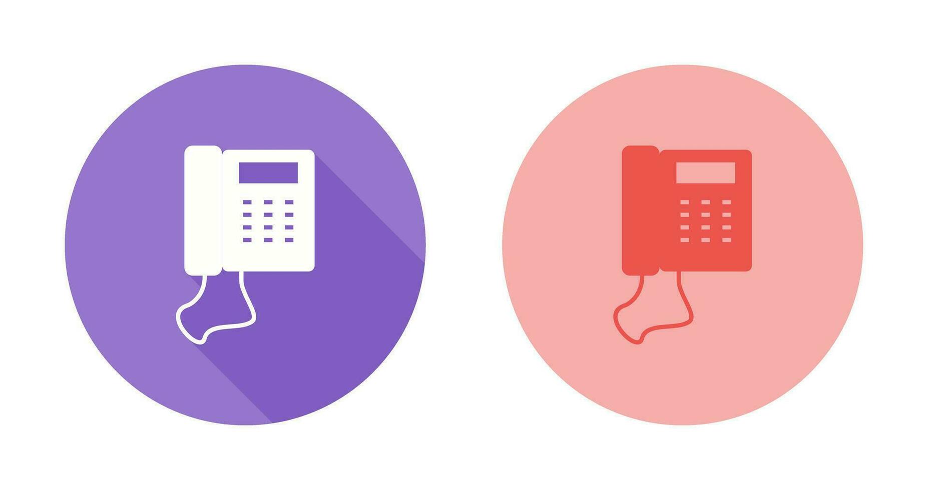 Telephone Set Vector Icon