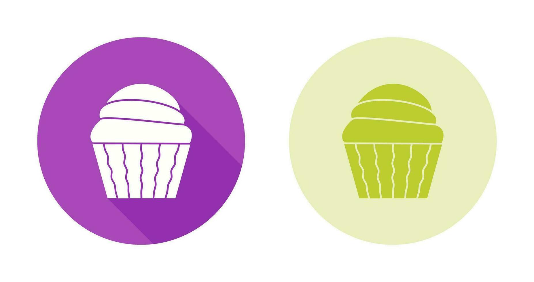 icono de vector de muffin de crema