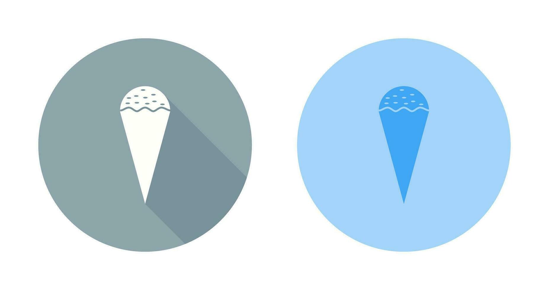 icono de vector de helado de cono