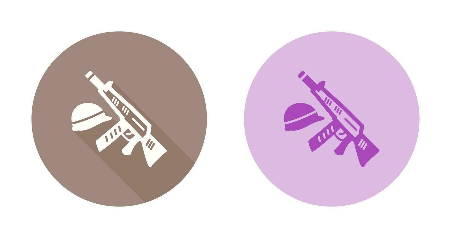 Gun and Helmet Vector Icon