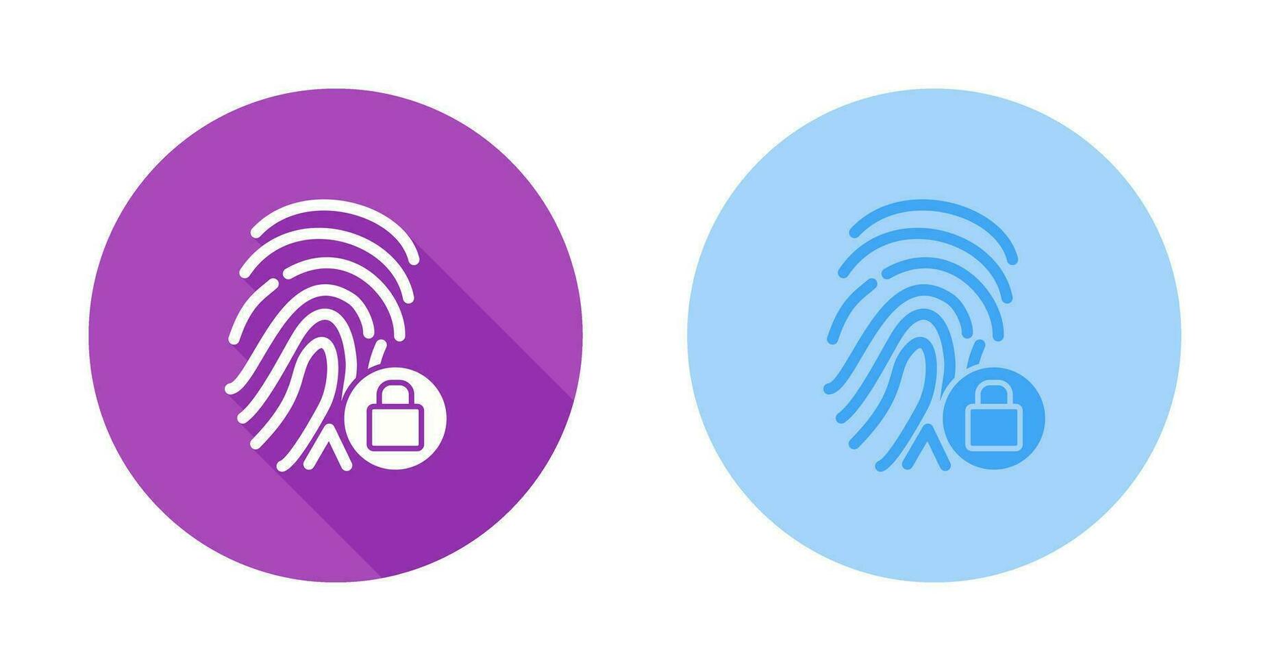 Fingerprint Lock Vector Icon