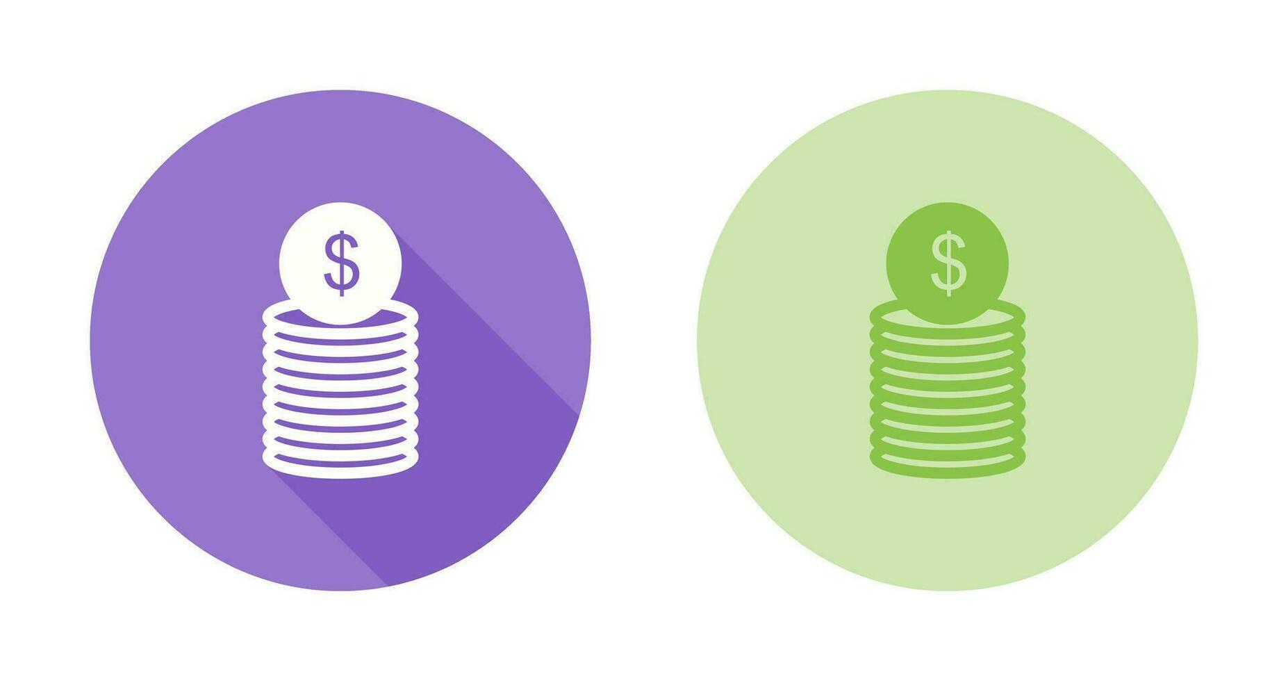 Dollar Coins Vector Icon
