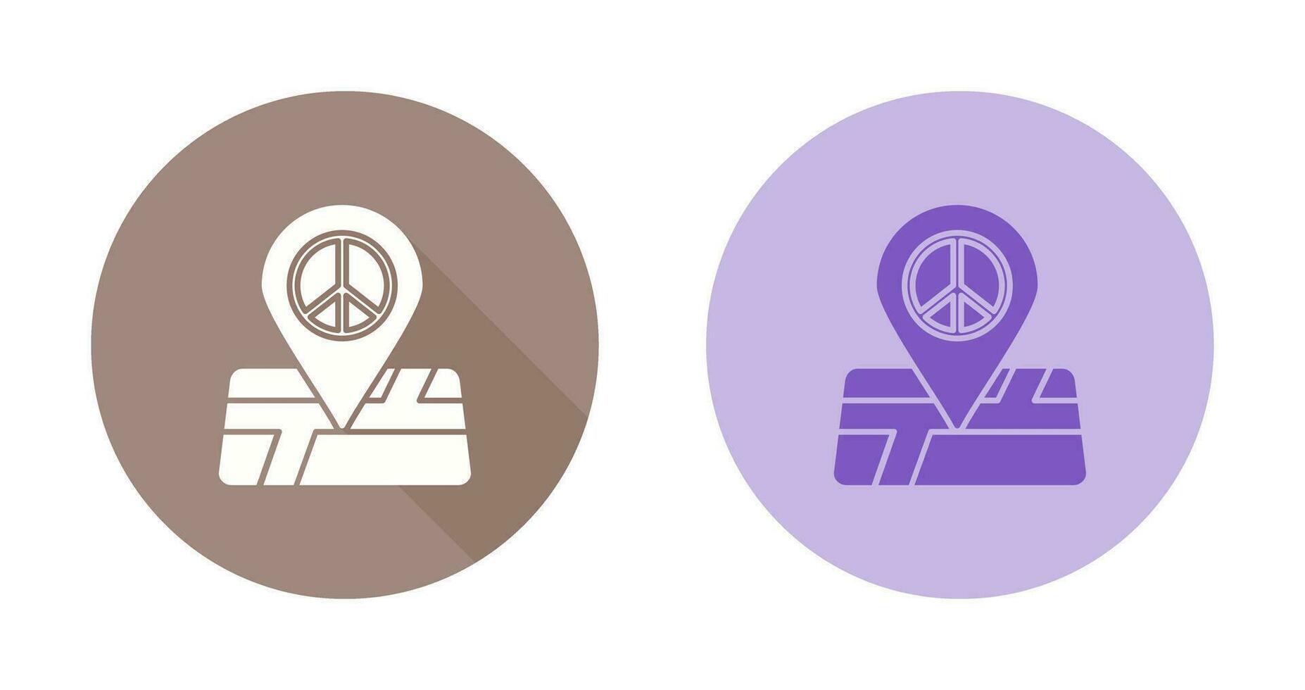 Peace Location Vector Icon