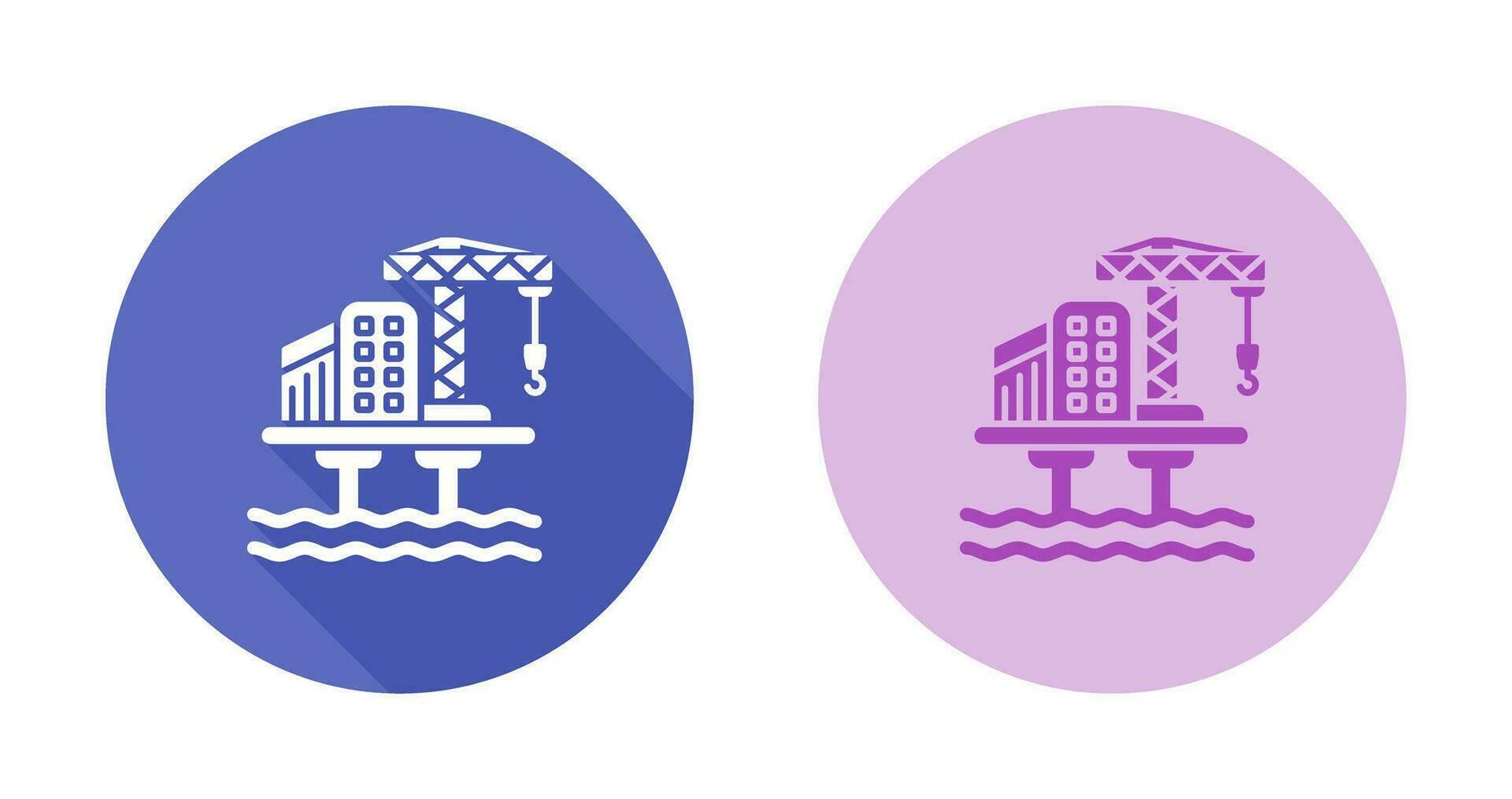 Oil Platform Vector Icon