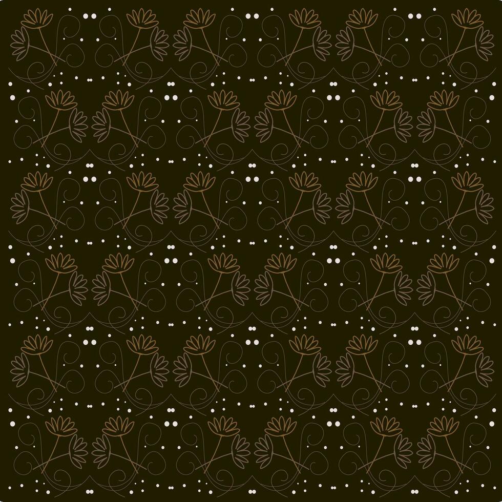 Floral seamless pattern. Branch with leaves ornamental texture. Flourish nature summer garden textured background vector