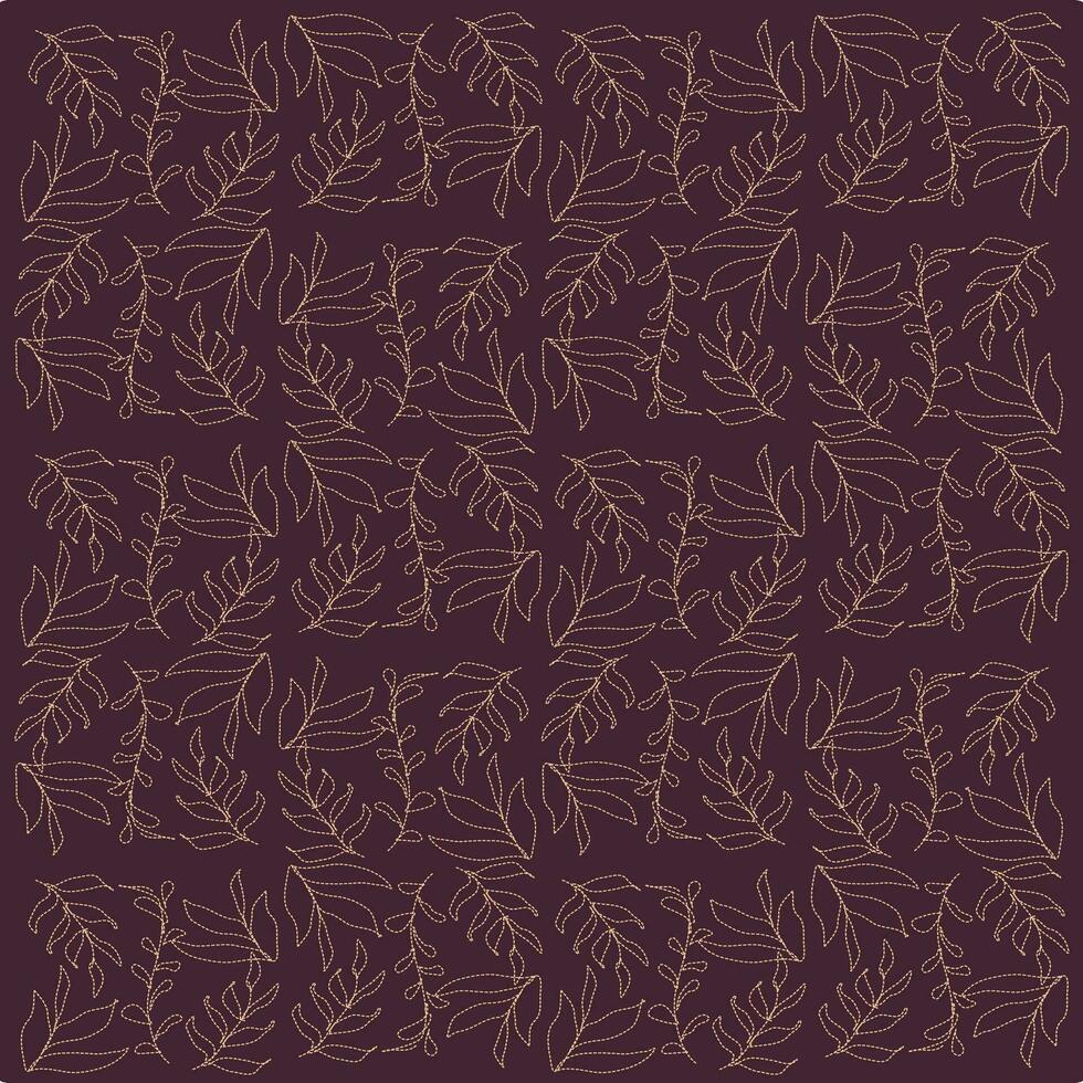 Floral seamless pattern. Branch with leaves ornamental texture. Flourish nature summer garden textured background vector