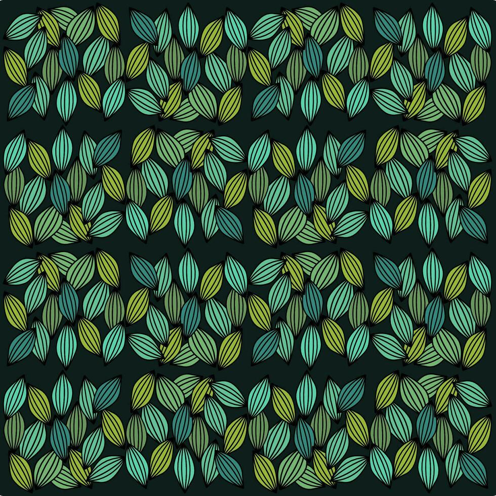 Floral seamless pattern. Branch with leaves ornamental texture. Flourish nature summer garden textured background vector