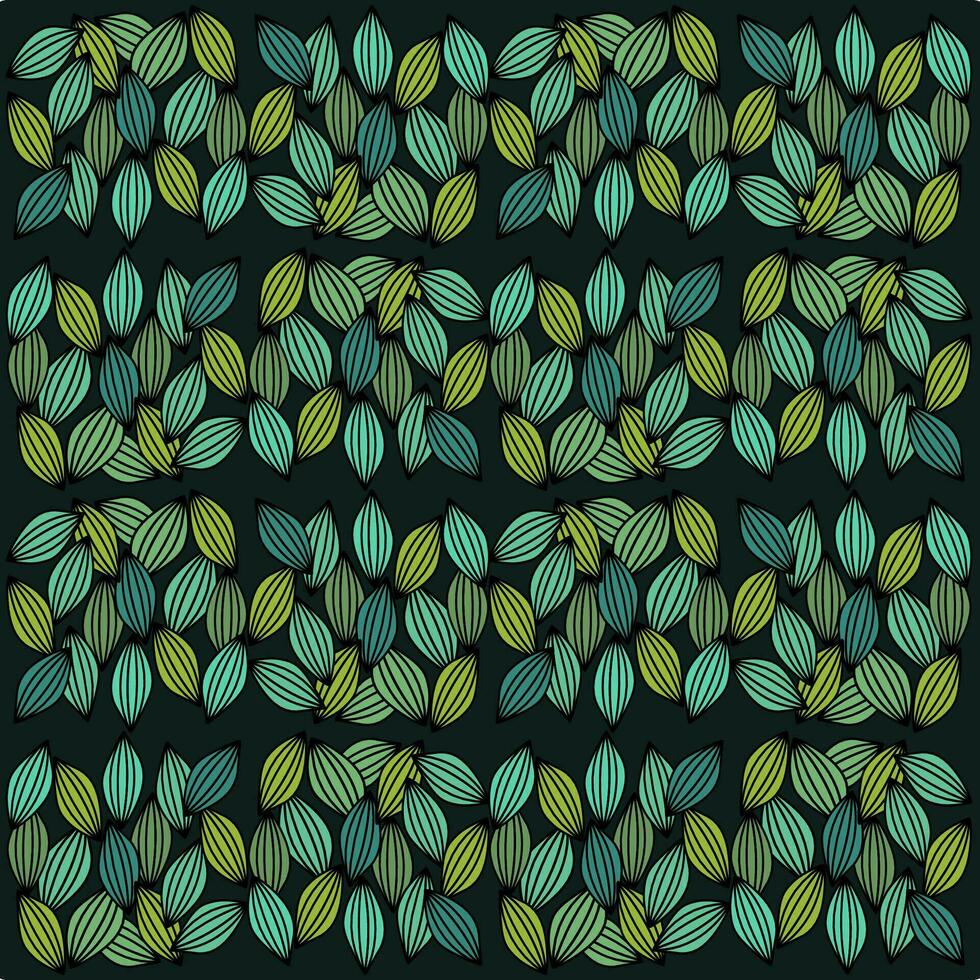 Floral seamless pattern. Branch with leaves ornamental texture. Flourish nature summer garden textured background vector