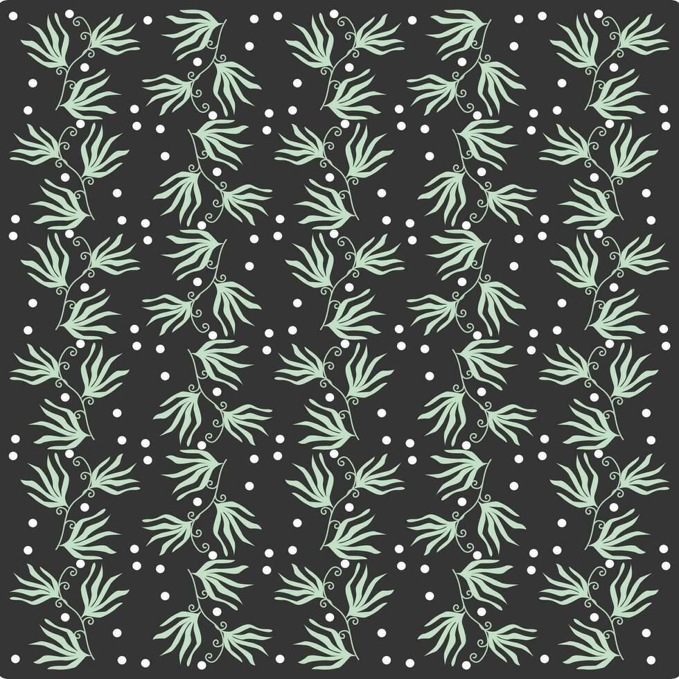 Floral seamless pattern. Branch with leaves ornamental texture. Flourish nature summer garden textured background vector