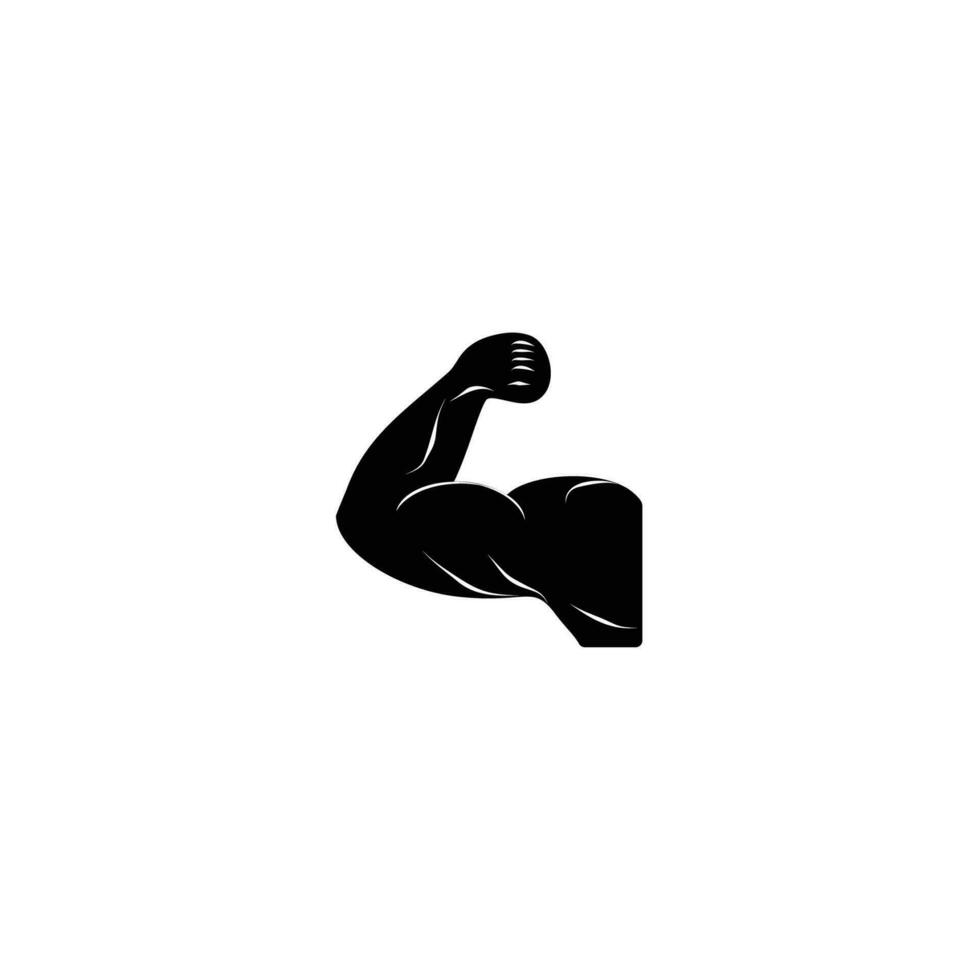 músculo icono personificando fortaleza, aptitud física, y el humano del cuerpo poder vector