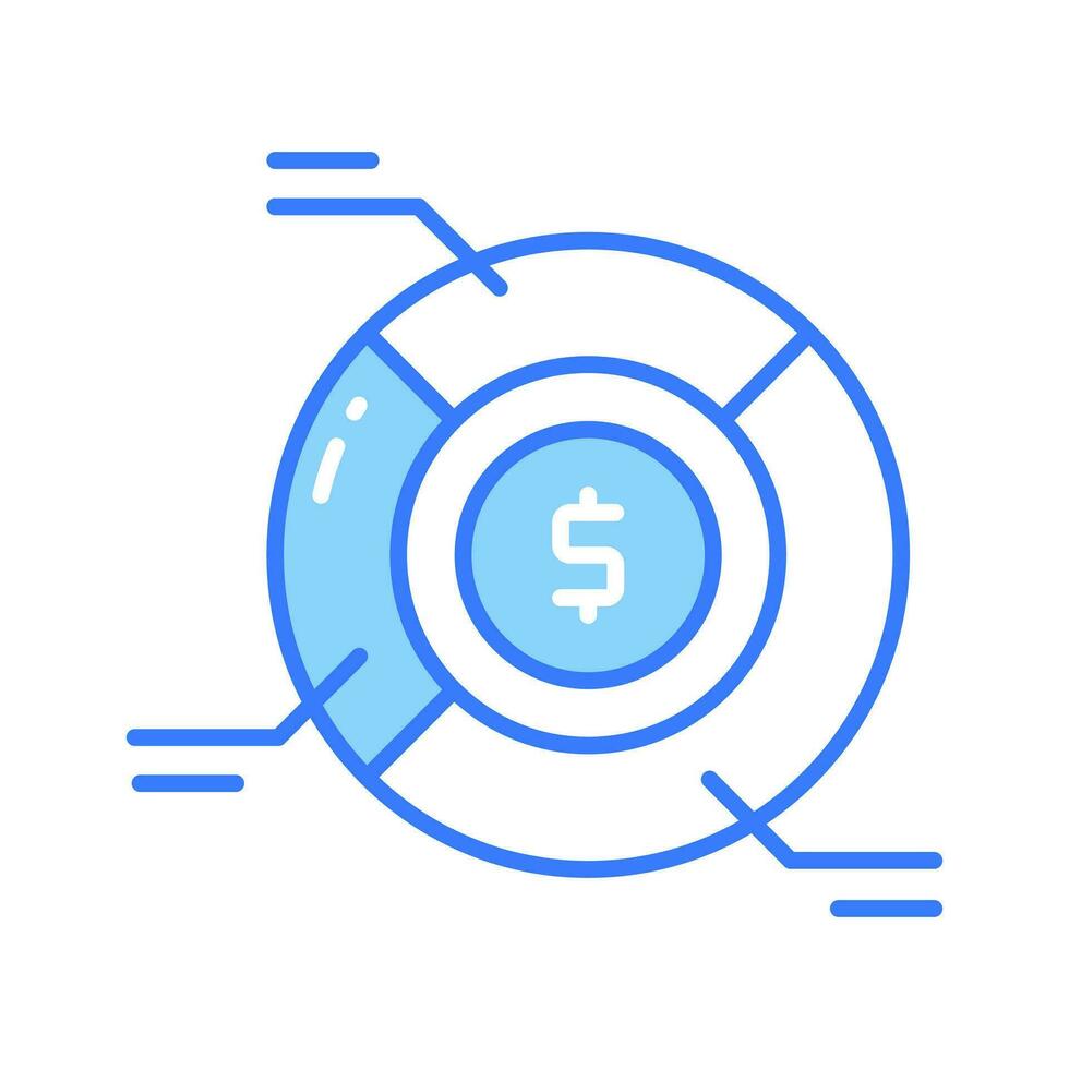 Grab this carefully crafted icon of financial analysis, business analysis vector