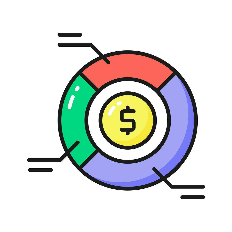 Grab this carefully crafted icon of financial analysis, business analysis vector