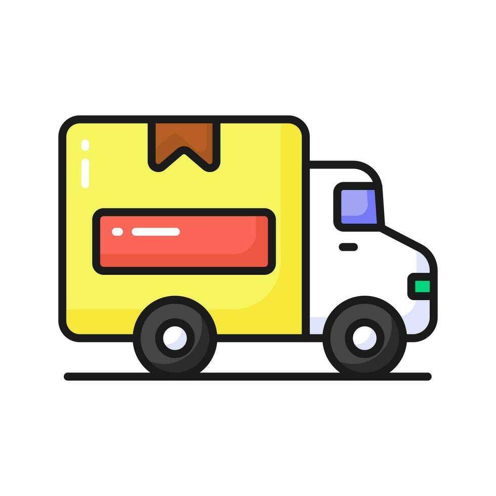 bien diseñado icono de entrega camioneta, entrega transporte vector en moderno diseño estilo