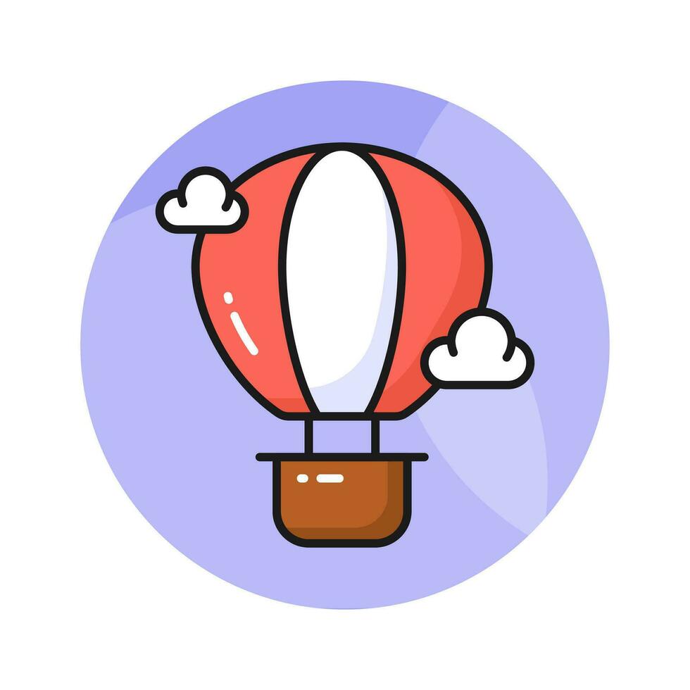 Creatively designed vector of hot air balloon, enjoy the adventure of hot air ballooning