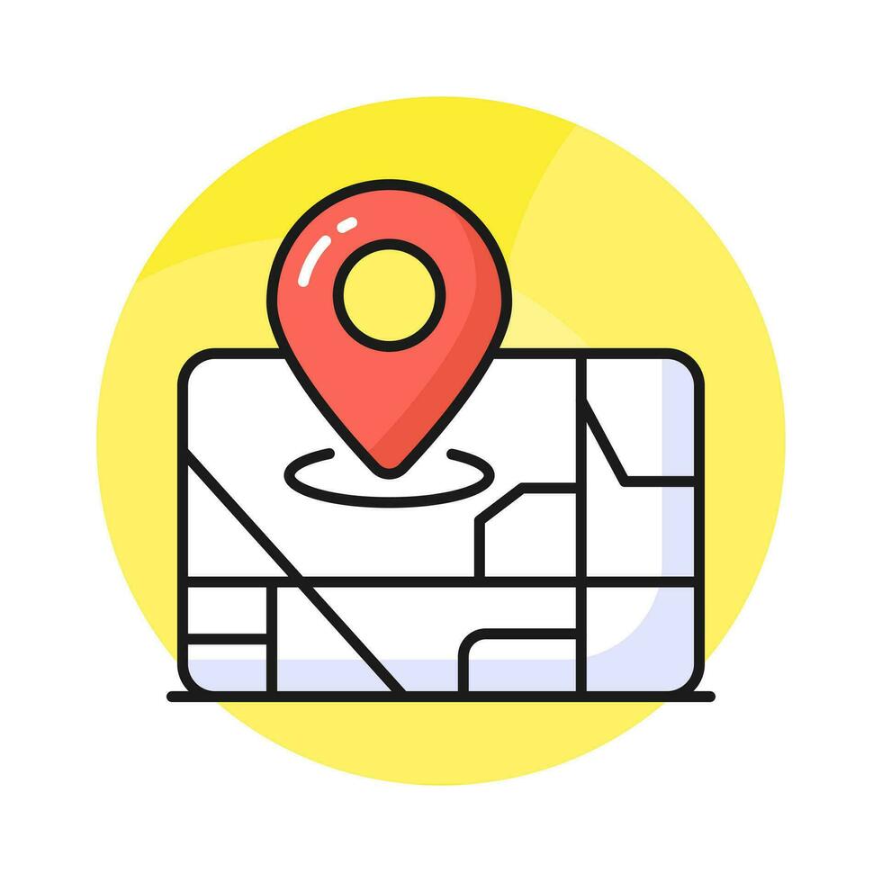 Eye catching vector of map location, trendy icon of map navigation