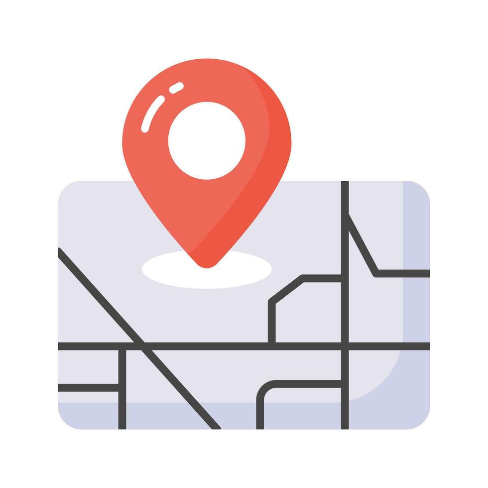 Eye catching vector of map location, trendy icon of map navigation