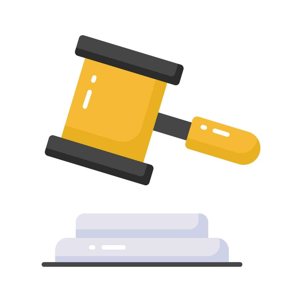 An icon of auction law in modern design style, ready to use vector