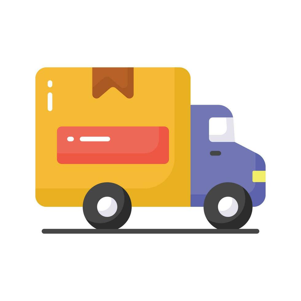 bien diseñado icono de entrega camioneta, entrega transporte vector en moderno diseño estilo