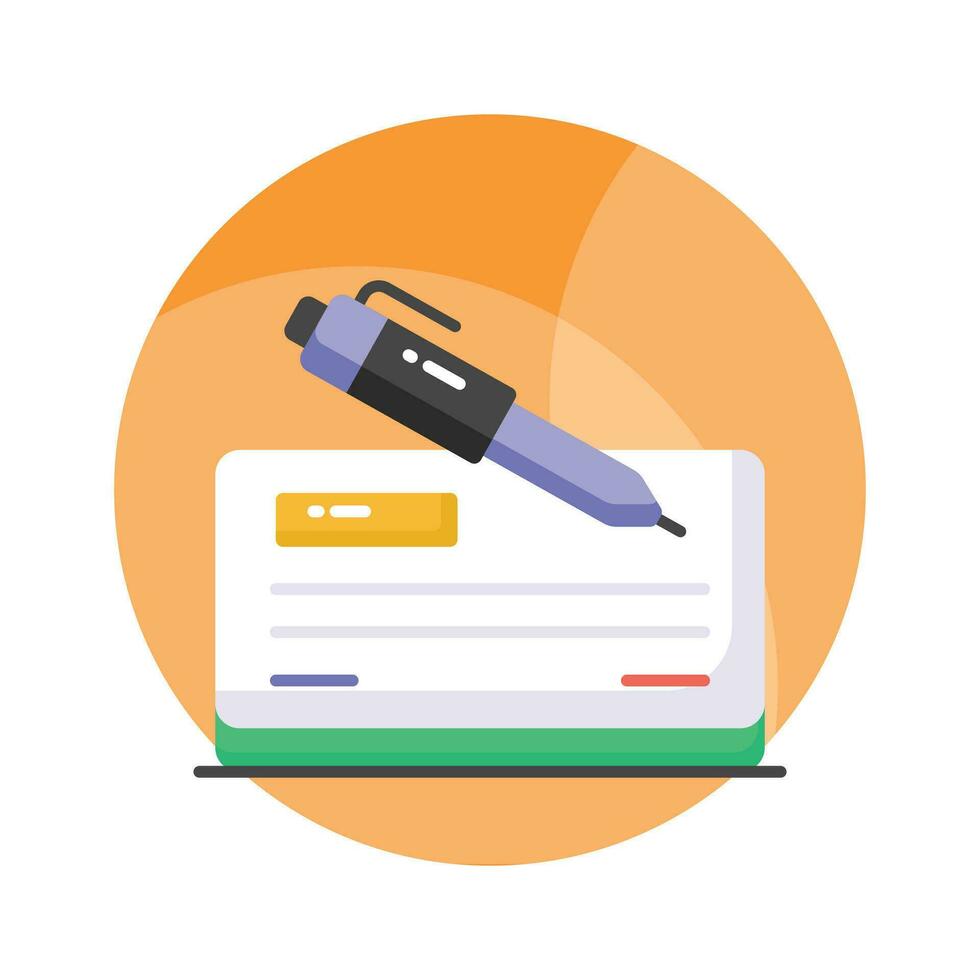 Download this premium vector of cheque in design trendy style