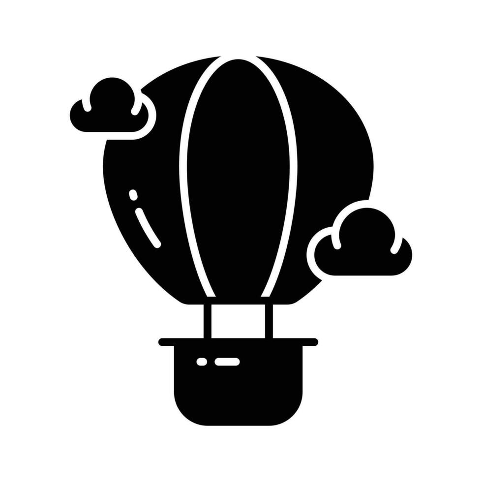 Creatively designed vector of hot air balloon, enjoy the adventure of hot air ballooning