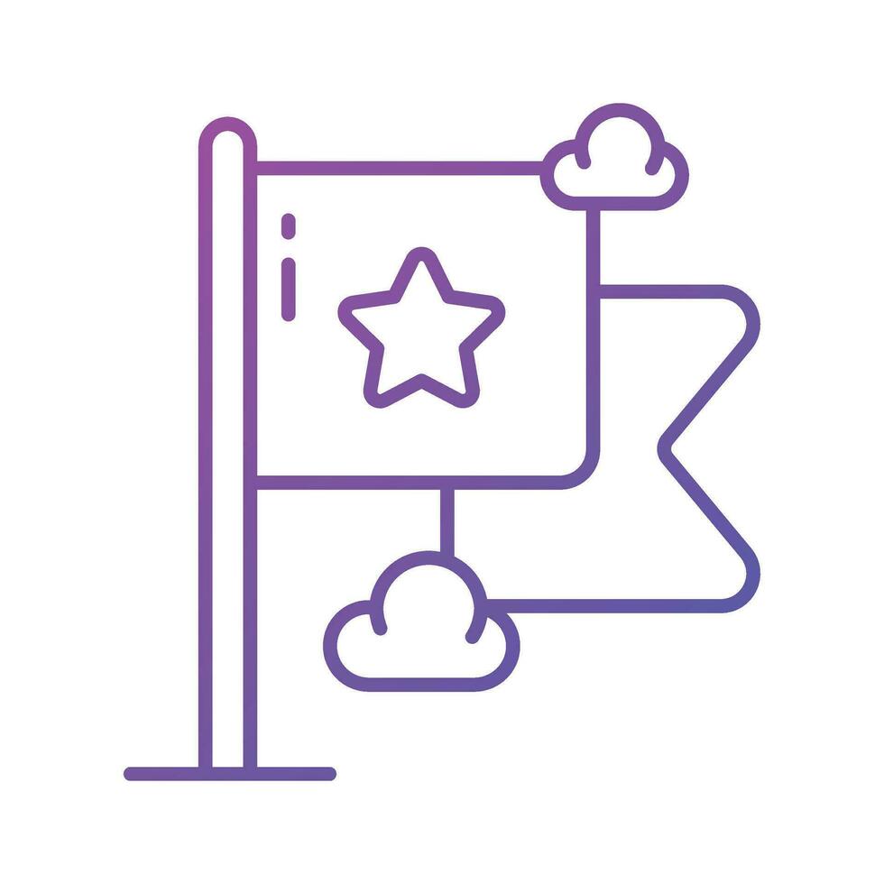 Grab this carefully designed icon of flag, success flag vector design