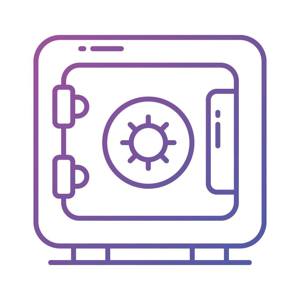Bank vault for money saving, an icon of bank locker in editable style, premium vector