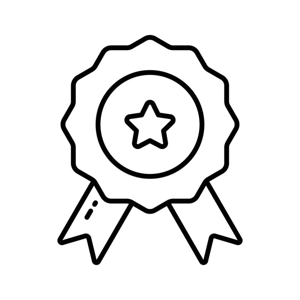 Flat vector of star badge, modern icon of quality badge in editable style