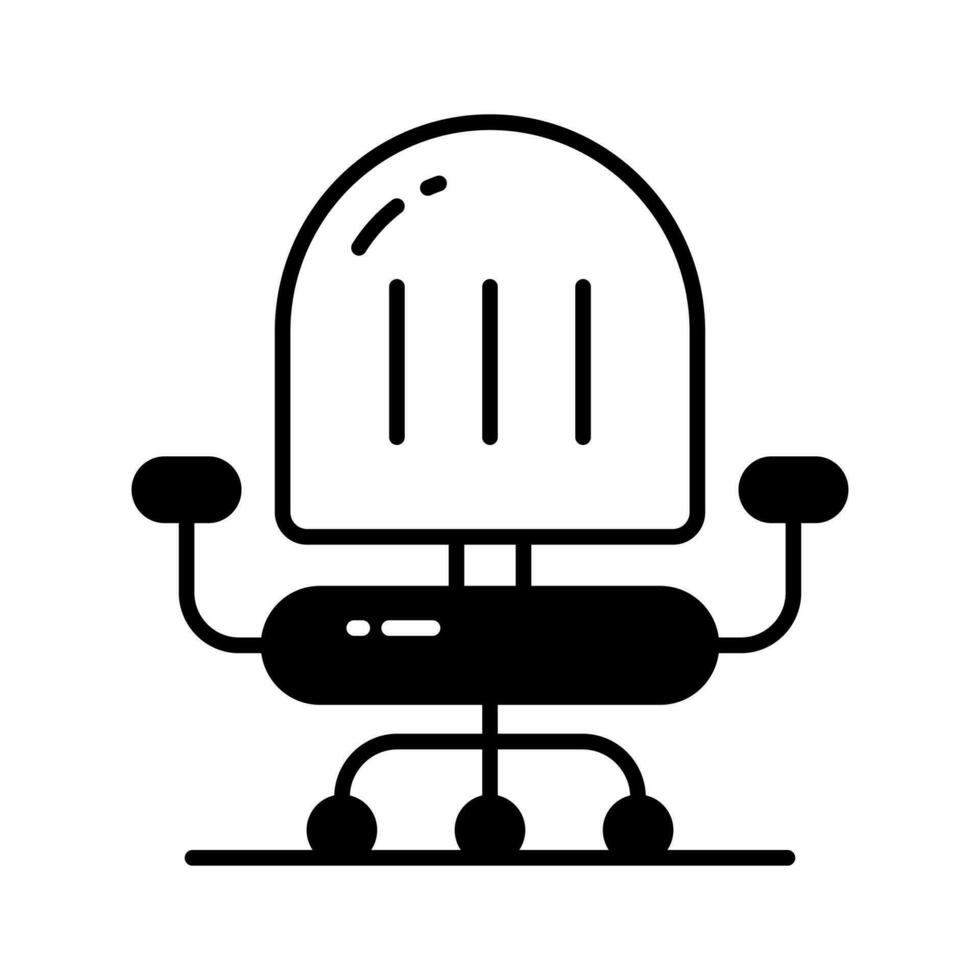 obtener usted manos en esta pegadizo vector de oficina silla, oficina interior icono diseño