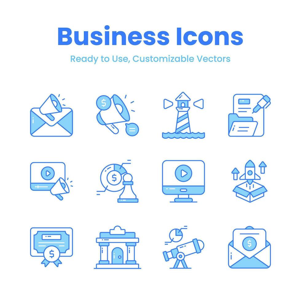 Well designed business and management icons set, premium vector design