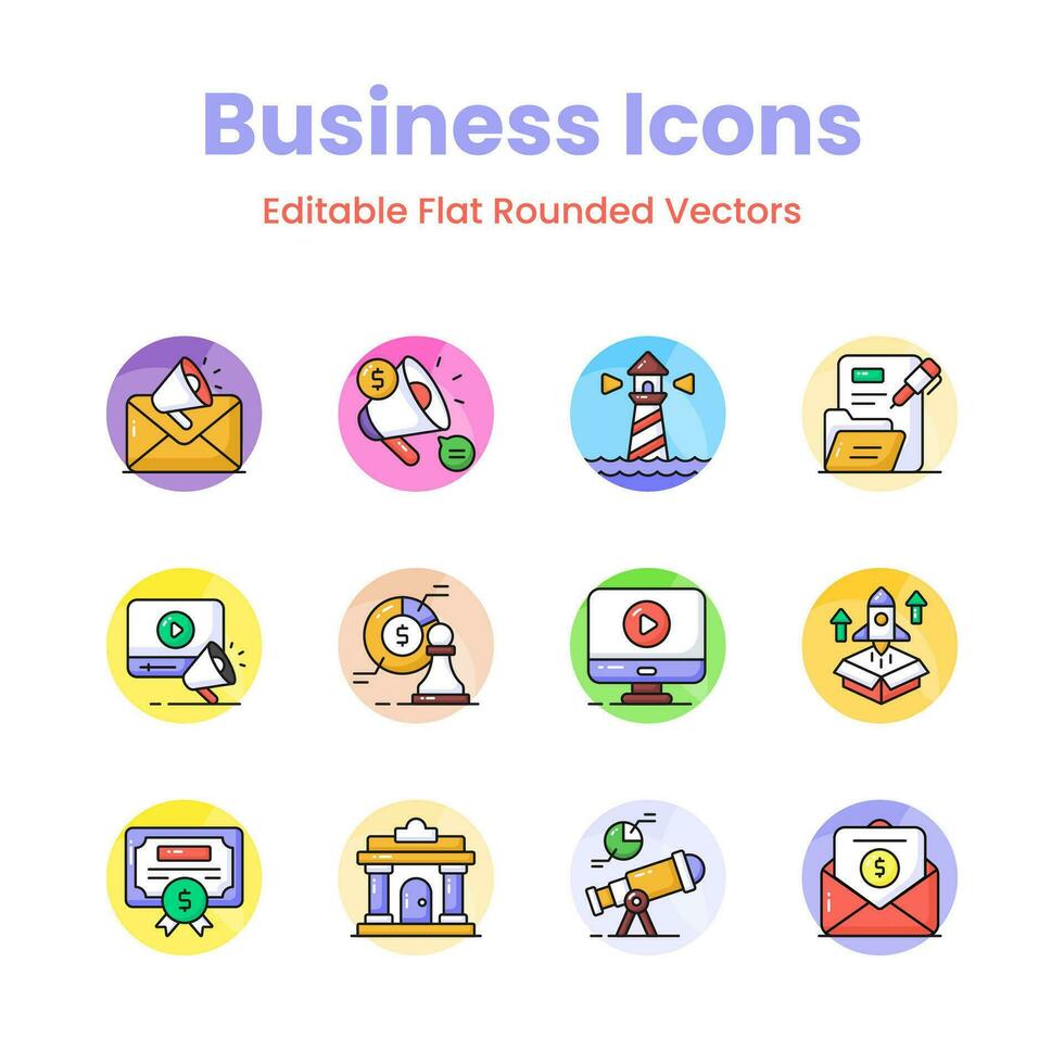 Well designed business and management icons set, premium vector design