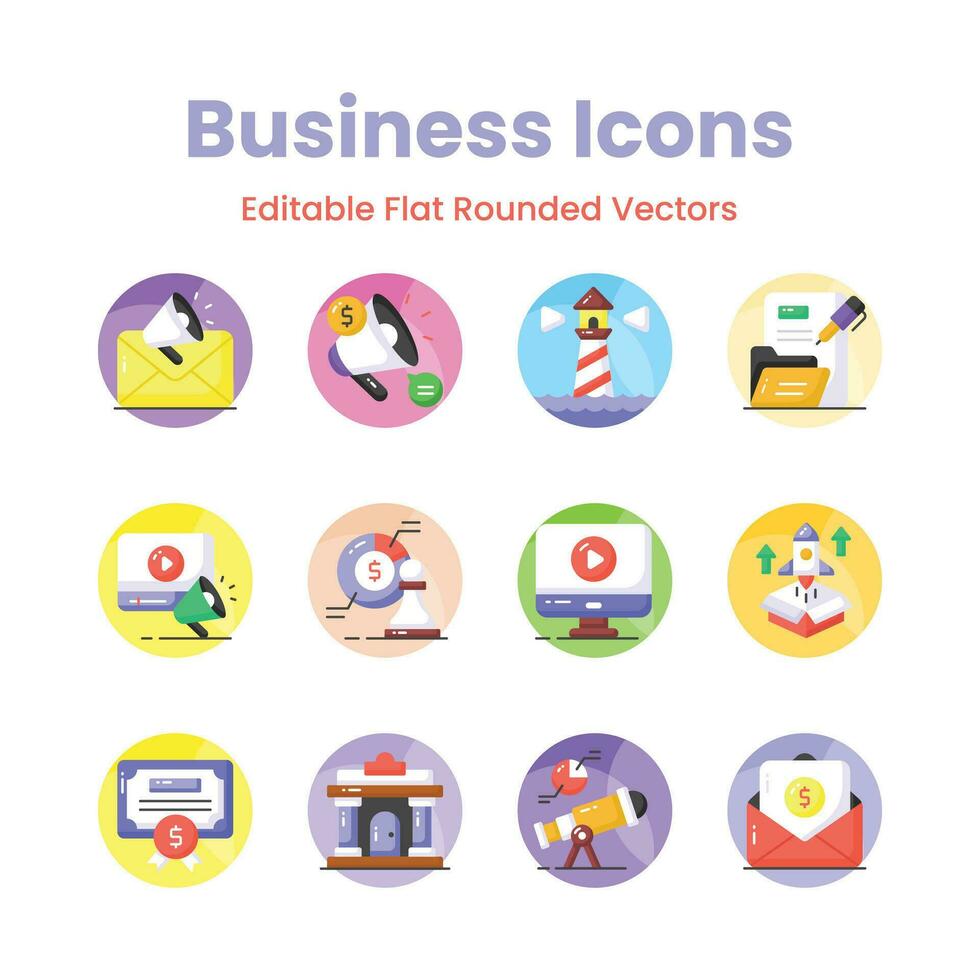 Well designed business and management icons set, premium vector design