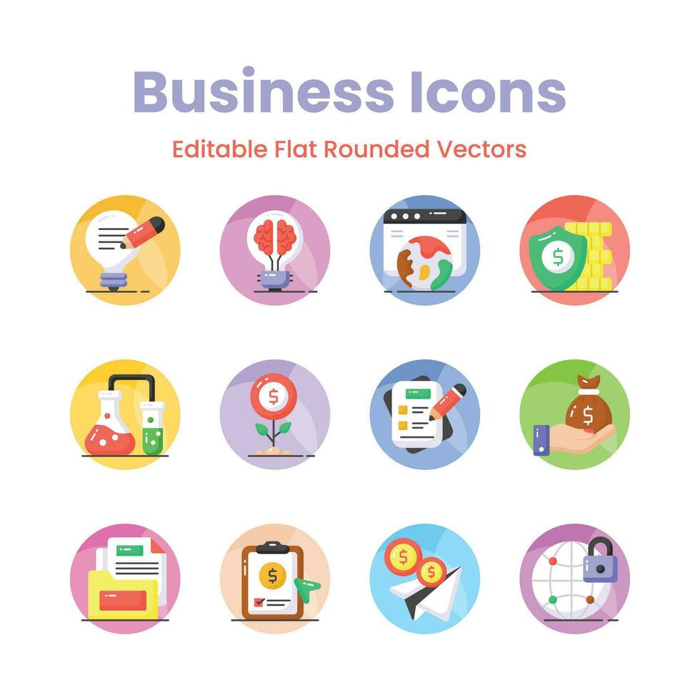 Check this creatively designed business vectors set, easy to use and download
