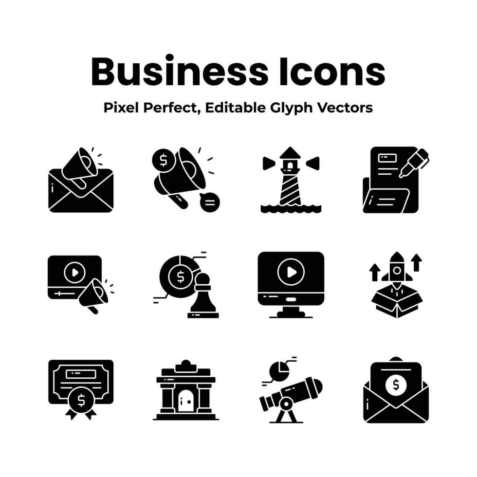 Well designed business and management icons set, premium vector design