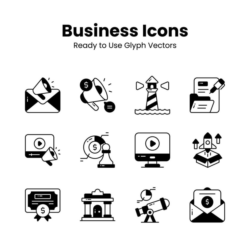 Well designed business and management icons set, premium vector design