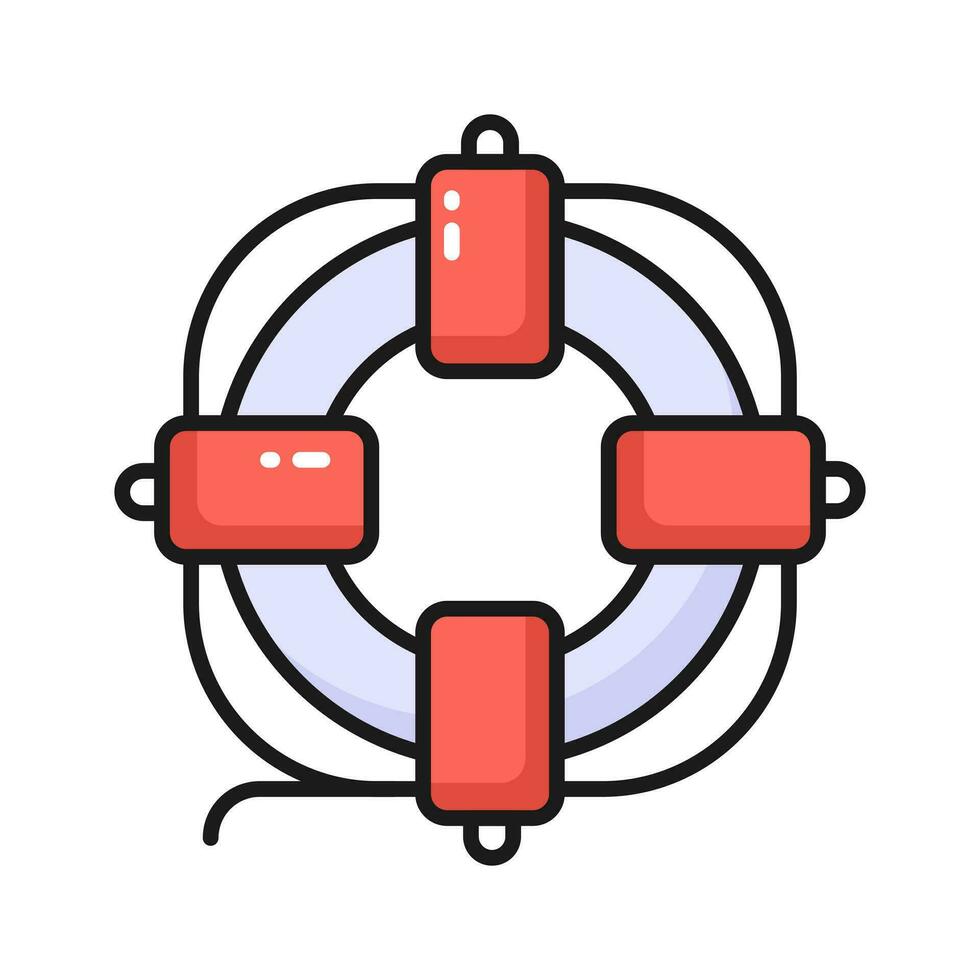 Have a look at this trendy icon of lifebuoy in modern style, easy to us icon vector