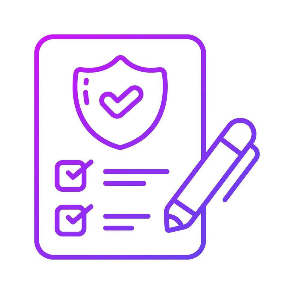 Check this beautifully design icon of insurance policy in trendy style vector